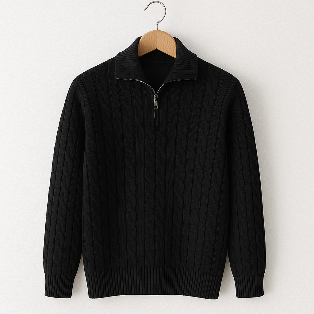 Waffelstrick Pullover Herren