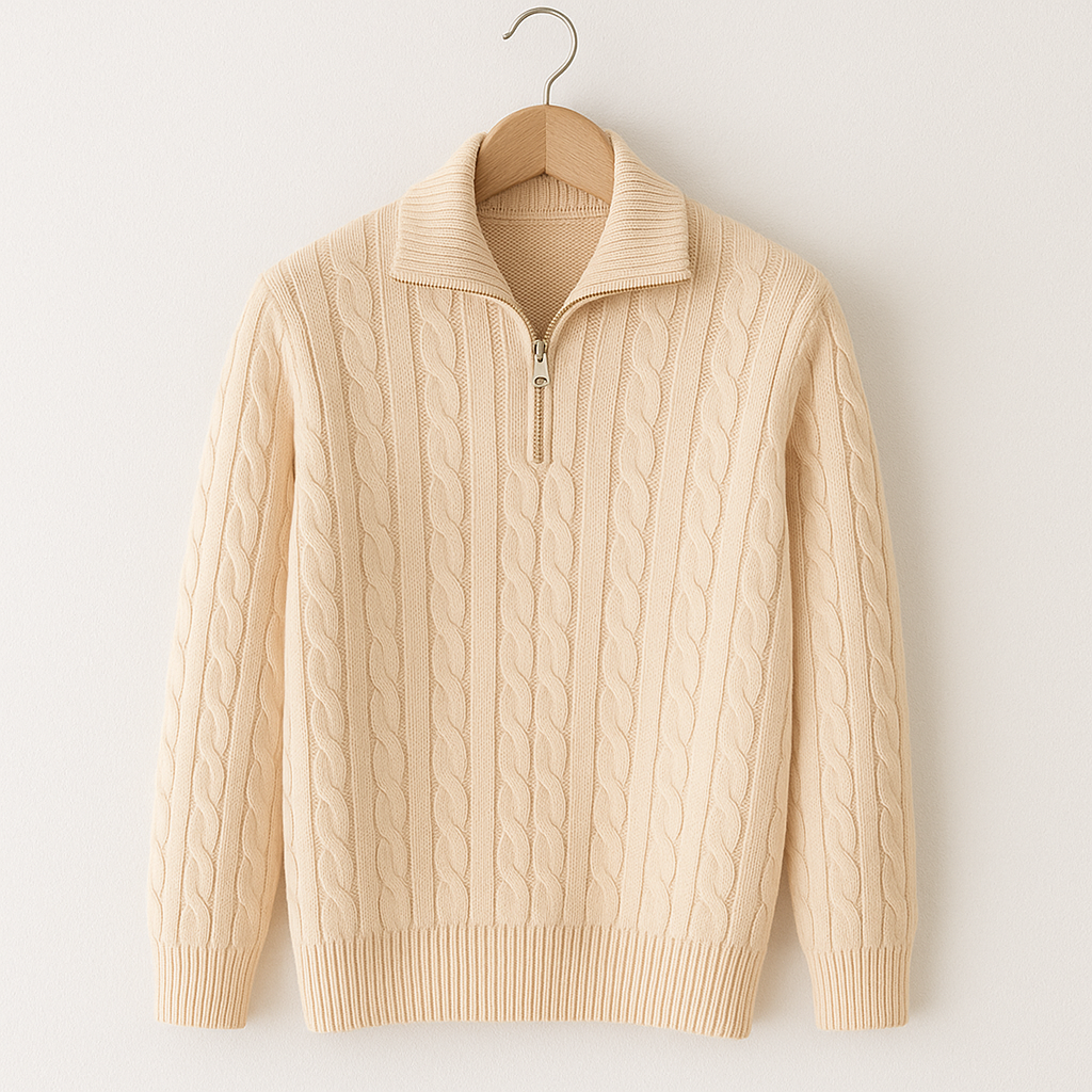Waffelstrick Pullover Herren