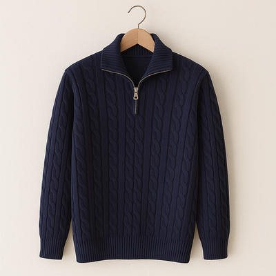 Waffelstrick Pullover Herren