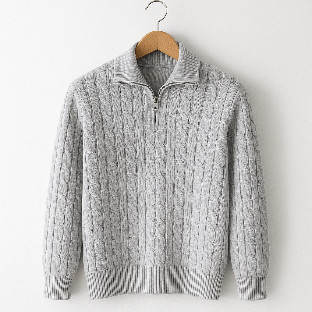 Waffelstrick Pullover Herren