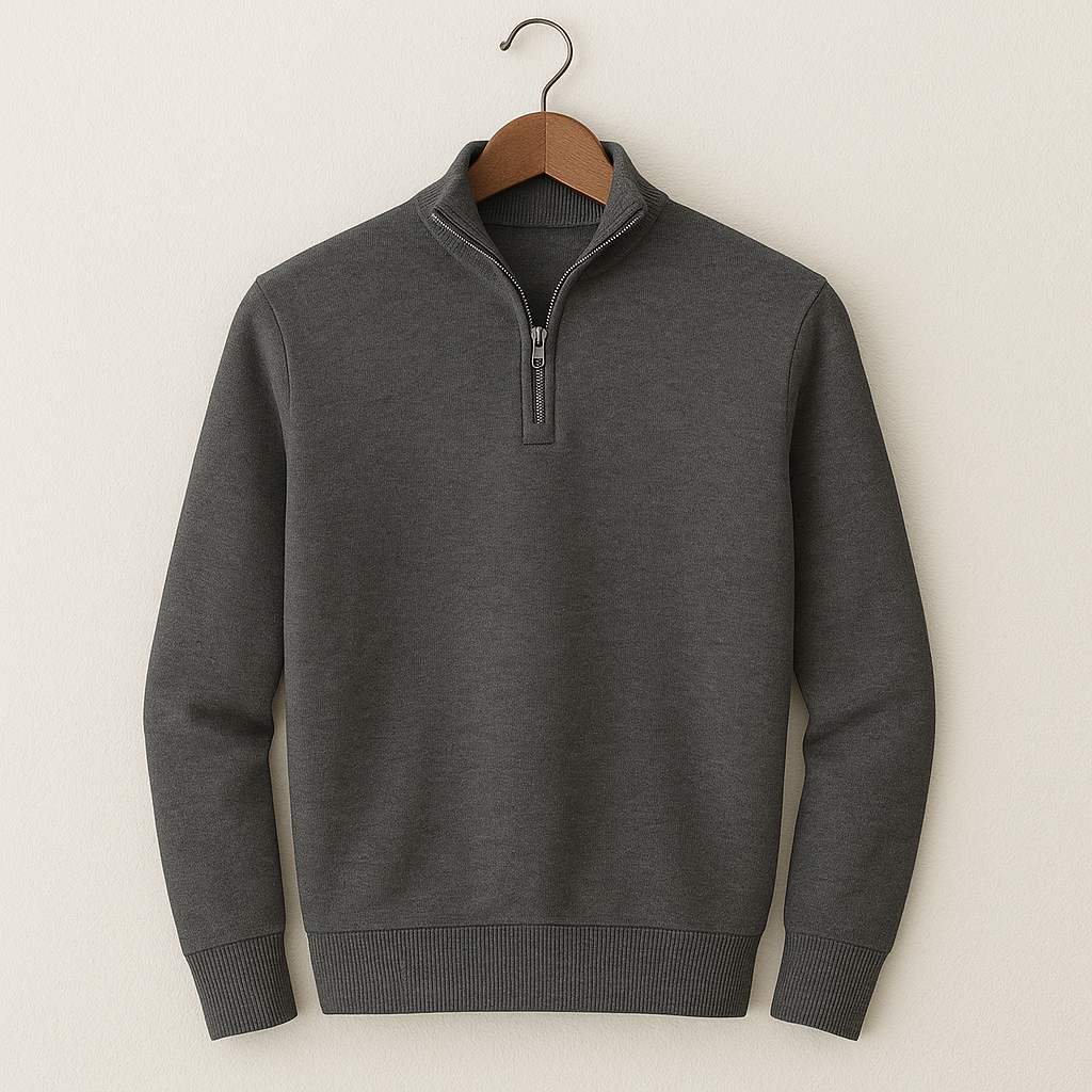 Baumwoll-Hoodie mit Zipper