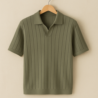 Feinstrick Poloshirt Herren