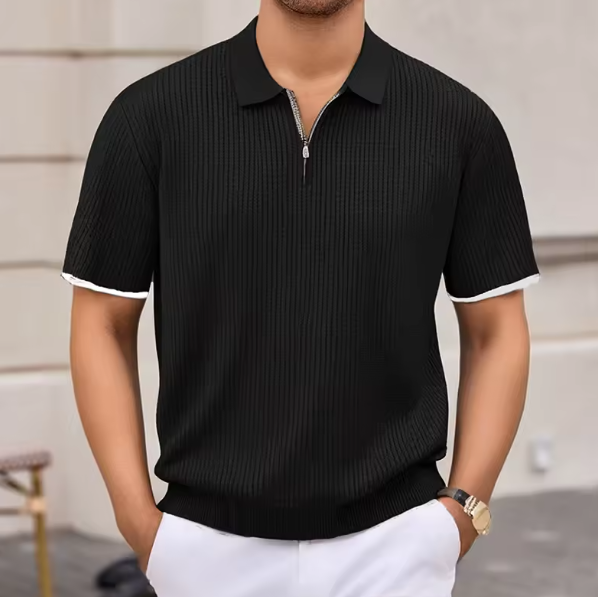 Poloshirt mit Reißverschluss