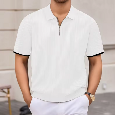 Poloshirt mit Reißverschluss