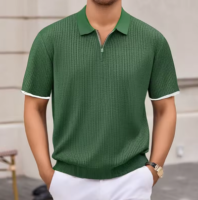 Poloshirt mit Reißverschluss