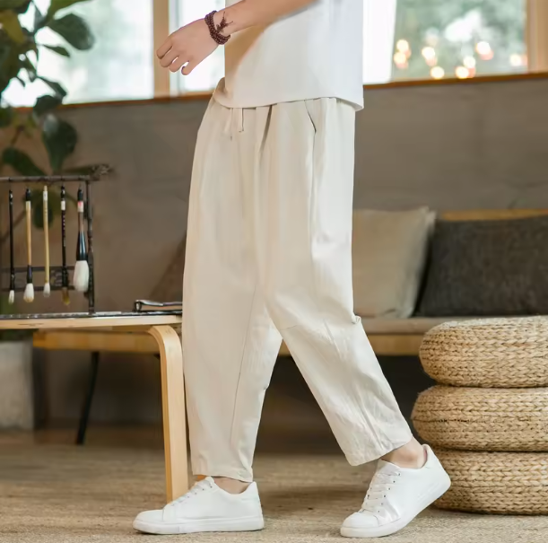 Baumwollhose mit Relaxed Fit